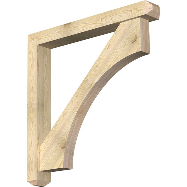 Ekena Millwork Westlake Craftsman Rough Sawn Bracket w/ Offset Brace, Douglas Fir, 6"W x 46"D x 46"H BKT0604X46X46WTL04RDF - main